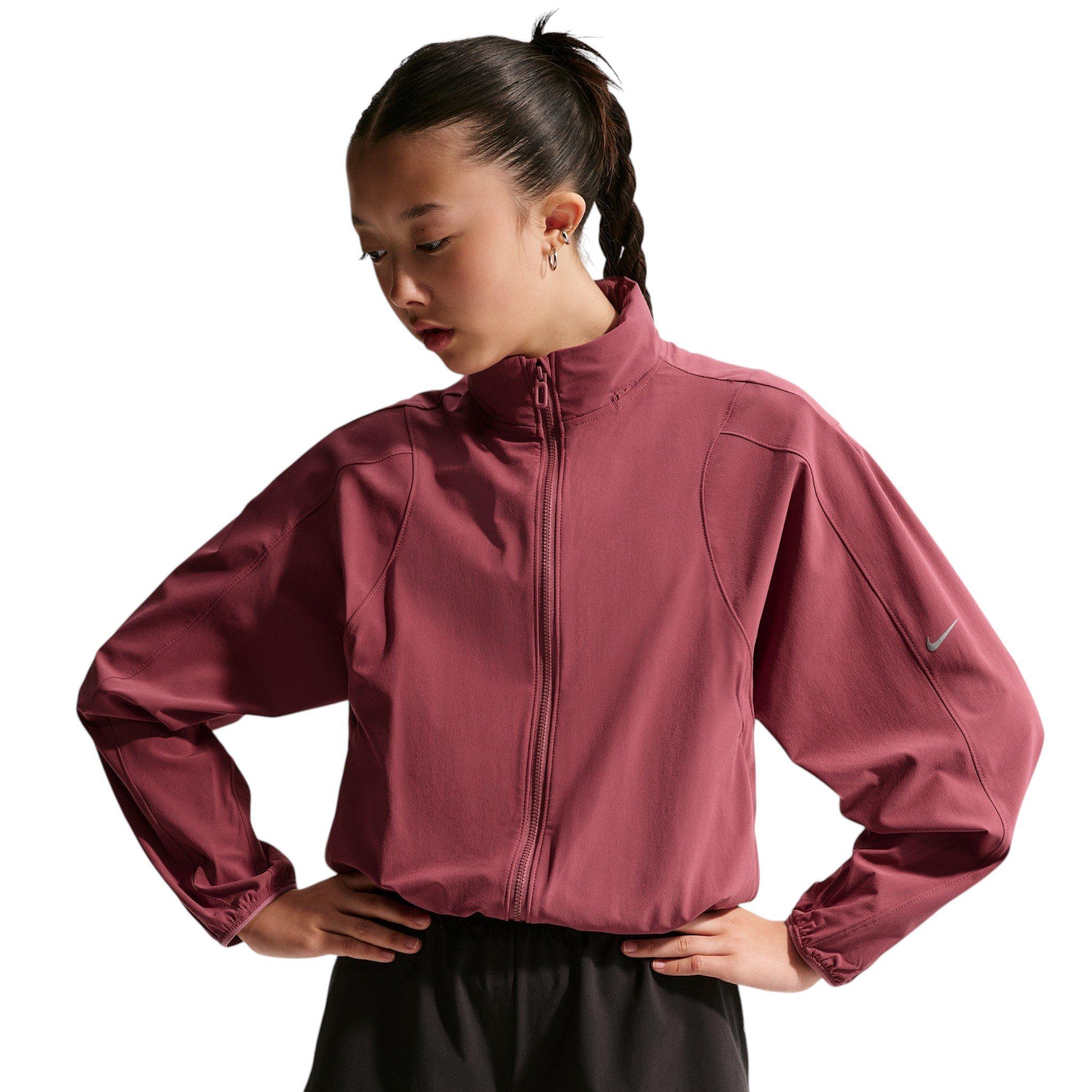 Nike Big Girls' MAVN Water-Repellent UV Woven Jacket - Pink Smoke - PINK SMOKE